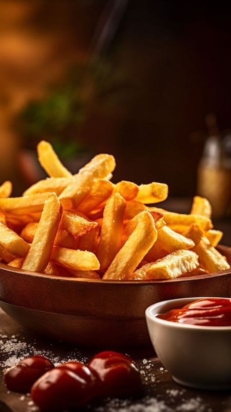 Papas Fritas Aesthetic, French Fries Photography, French Fries Aesthetic, Fries Photography, Fries Aesthetic, Best French Fries, Steak Grill, Healthy Food Ideas, Homemade French Fries