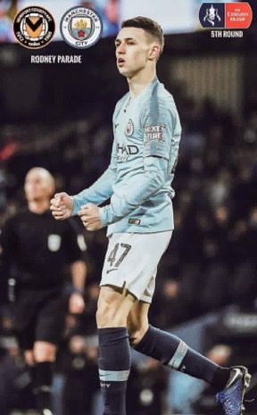 Phil Foden scores a brace against Newport County!  Manchester City 4 Newport County 1 ⚽️⚽️⚽️⚽️ 16/2/19 💙 Newport County, Phil Foden, England Football Team, Manchester City Football Club, England Football, Football Program, Man City, Manchester City, Football Team