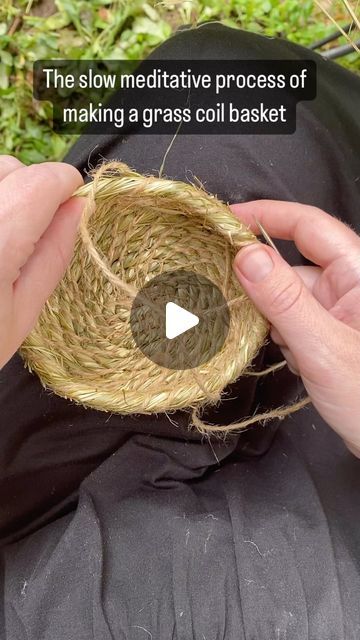 Rachel Tidd on Instagram: "I had the pleasure of spending another afternoon with @weave.wild.studios focusing on this month’s basket project- grass coil baskets. While the technique is simple, this is a slow process.  This small basket represents a full 7-hour class day of work! I still have to finish it!  This basket was a great way to slow down and be present, focusing just on the task at hand. In this busy life- this is a moment worth savoring and seeking out.  How are you seeking out those quiet moments in your life? I would love to hear your strategies. One way for me is these classes- it makes me take a break and do something I enjoy.  The Back to Nature Sale is HERE! Interested in getting outdoors more with your children or students while ensuring you cover key academics such as mat Coil Weaving, Coil Basket, Grass Basket, Coiled Baskets, Learning To Read, Wild Grass, Small Basket, Quiet Moments, Diy Homemade