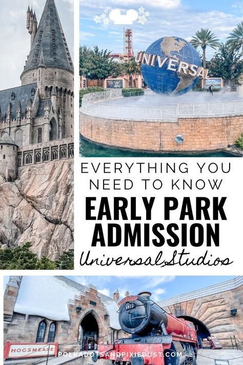 How to Make the Most of Early Park Admission. When to Go, what to do and how to avoid the crowds! #universalstudios #themeparks #polkadotpixies Universal Studios Hotels, Universal Studios Orlando Rides, Universal Studios Orlando Planning, Wizard And Witch, Universal Studios Orlando Trip, Universal Resorts, Universal Vacation, Universal Trip, Harry Porter