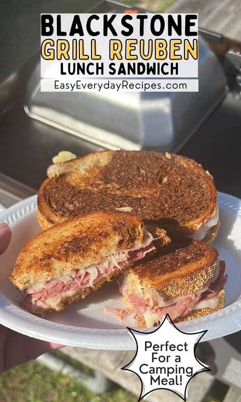 Ruben Sandwich Blackstone, Blackstone Reuben Sandwich, Blackstone Grilled Sandwiches, Blackstone Panini, Blackstone Pork Recipes, Blackstone Sandwich Recipes, Blackstone Sandwiches, Blackstone Hibachi Recipes, Blackstone Grill Recipes