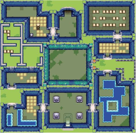 Zelda Dungeon Maps, Pixel Rpg Games, Zelda Dungeon, Dungeon Map, Minish Cap, The Minish Cap, Classroom Map, Dungeon Maps, Game Dev