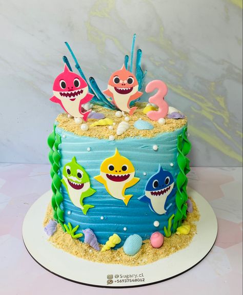 Baby Shark Cake Ideas, Shark Cake Ideas, Shark Cakes, Baby Shark Cake, Nemo Cake, Shark Birthday Cakes, Shark Themed Birthday Party, Shark Cake, Baby Cake Topper