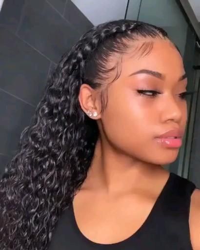 Haircuts 50 Styles to Try for 2024 Mixed Curly Hair, Wigs Glueless, Cute Curly Hairstyles, Curly Hair Styles Easy, Frontal Hairstyles, Baby Hairs, Hairdos For Curly Hair, Natural Curls Hairstyles, Curly Lace Front Wigs