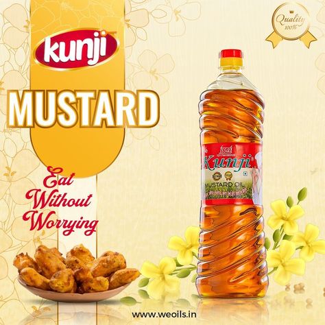 #Kunji_Mustard_Oil #Swad_Ki_Kunji Cook yummy dishes with " Kunji Mustard oil" and eat without worries.🥰😍 #KunjiOil #Taste #MustardOil #Oil #CookingOil #Healthy #StayHealthy #GoodForHealth #Hunger #EnjoyOilyFood #Snacks #LovedOnes #Special #CookingLover #HealthyHeart #FoodieLover #KunjiMustardOil www.weoils.in Mustard Oil Creative Ads, Cooking Oil Creative Ads, Festival Ads, Drinks Poster, Product Post, Chocolate Cake Recipe Moist, Food Post, Yummy Dishes, Adobe Photoshop Design