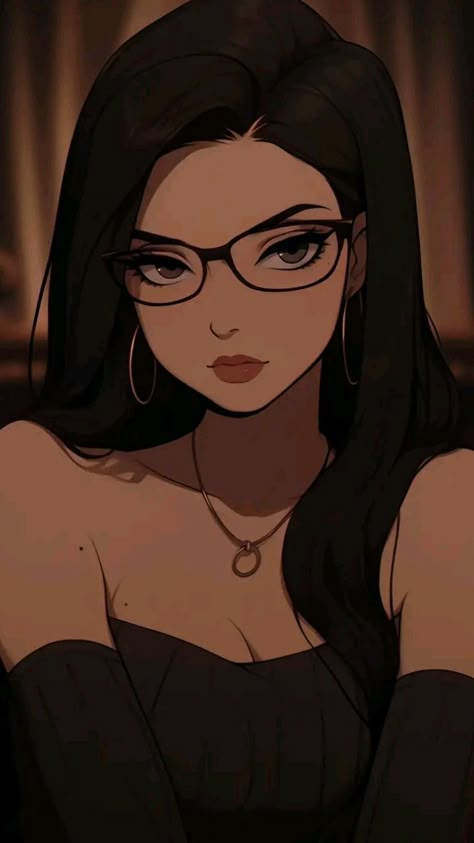 Wearing Glasses, Black Hair, A Woman, The World, Hair, Black, Art