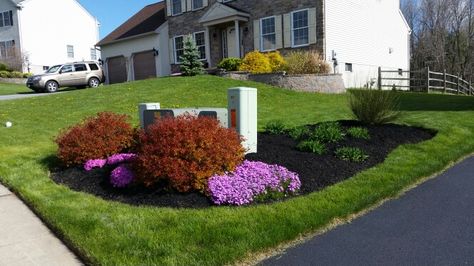 Way to disguise those lovely utility boxes Electrical Box Landscaping Front Yards, Ways To Hide Utility Boxes In Yard, Landscape To Hide Utility Boxes, Disguising Utility Boxes, Landscape Around Electrical Boxes, Electrical Box Landscaping, Landscaping Ideas Around Electrical Boxes, Utility Box Landscaping, Electric Box Landscaping Front Yards