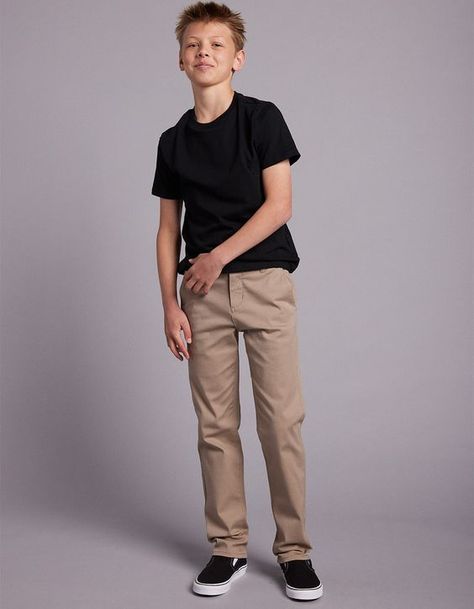 Very decent quality Park. Satisfied with the purchase. The size matches but for tall sleeves the length of the sleeves may be insufficient. Boys Khaki Pants Outfit, Khaki Pants Outfit, Boys School Outfits, Boys Khaki Pants, Boys Chinos, Boys Fashion Trends, Slim Chinos, Boys Style, Casual Trends