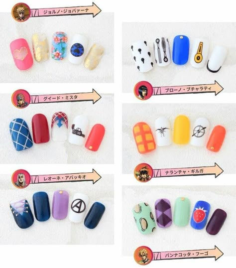 Jojo Inspired Nails, Jojo's Bizarre Adventure Nails, Jjba Nails, Jojo Nails, Nail Station, Eye Nail Art, Mens Nails, Anime Nails, Really Cute Nails