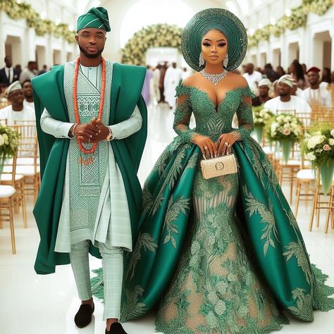 FOLAH SIGNATURE | Asoebi style inspo..bride|groom|wedding guest|bridesmaid|asoebi ladies. Which slide is your favorite 🤩? SAVE AND SHARE Which one are… | Instagram Igbo Couple Traditional Wedding Attire, Traditional Nigerian Wedding Dress, Groom Traditional Outfit, African Bridal Dresses Ankara, African Wedding Attire For Couples, Ankara Wedding Dress Styles, Wedding Ideas African, Guinean Weddings, Bridesmaid Asoebi