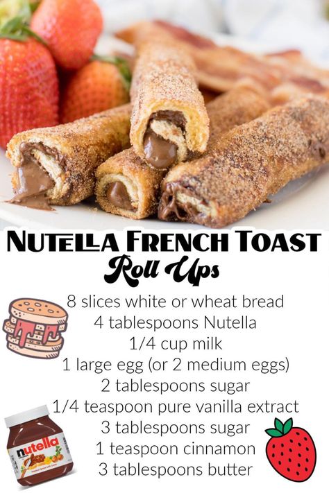 Nutella French Toast Roll Ups, Wheat Bread Recipes, Toast Roll Ups, French Toast Roll Ups, Nutella French Toast, Wheat Bread Recipe, Make French Toast, Cakes Slices, Cup Of Milk