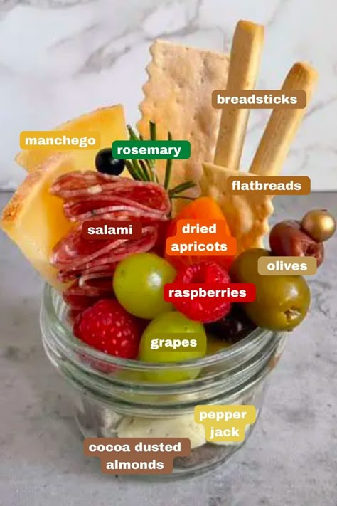 The beauty of jarcuterie is that it can be anything you want it to be, as long as it’s in a jar (or any single-serve vessel)! Try turning my Movie Candy Board, Elevated Veggie Platter, or Trader Joe’s Cheese Board into a tasty, single-serve snack-in-a-jar too. Individual Charcuterie Board, Individual Charcuterie, Individual Appetizers, Movie Candy, Charcuterie Appetizers, Charcuterie Ideas, Charcuterie Gifts, Candy Board, Catering Ideas Food