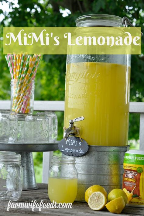 Country Time Lemonade Recipe, Lemonade Party Theme, Lemonade Punch Recipe, The Best Lemonade, Best Grill Recipes, Good Lemonade Recipe, Country Time Lemonade, Lemonade Punch, Lemonade Drink