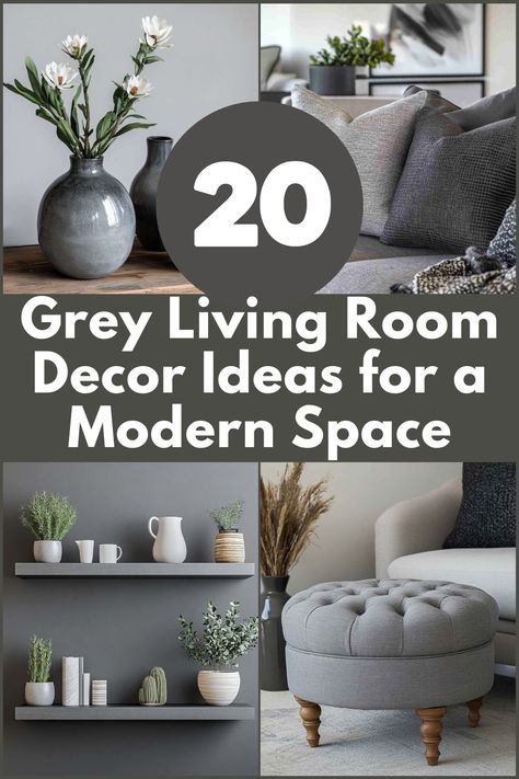 Need inspiration for your living room? These 20 grey decor ideas will help you add a touch of elegance and comfort to your space. #LivingRoomDecor #HomeMakeoverIdeas #GreyInteriorDesign Grey Wall Living Room Ideas Decor, Small Grey Living Room Ideas, Grey Walls Living Room Decor, Grey Living Room Decor Ideas, Gray Walls Living Room, Living Room Ideas Grey, Grey And White Living Room, Grey Living Room Decor, Grey Couch Decor