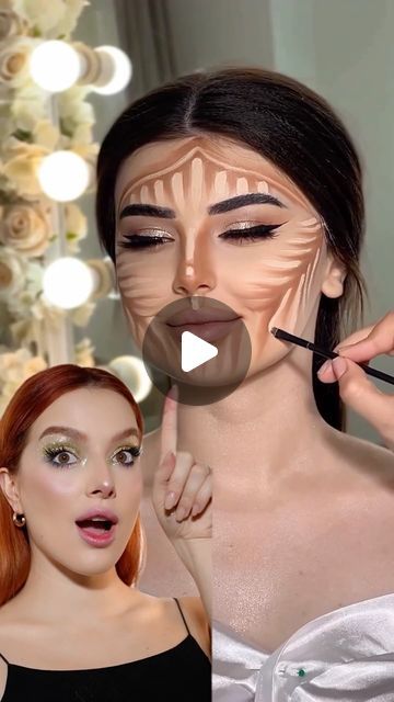 Before And After Contouring, Bad Makeup, Makeup Before And After, Nose Contouring, Bold Makeup Looks, Makeup Transformation, Bold Makeup, Contour Makeup, Perfect Skin