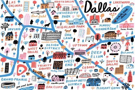 Dallas-Map-New-Edited Dallas Map, State Wall Art, Graduation Thank You Cards, Texas Art, Bathroom Art Prints, Art Shelves, Botanical Art Prints, White Rock, Puzzle Shop