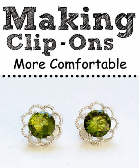 Some Help For Making Clip-On Earrings More Comfortable Make Clip On Earrings, How To Make Clip On Earrings, Clip On Earrings Diy, Diy Clip On Earrings, How To Makr, Earrings To Make, Glue Craft, Craft Foam, Homeschool Art