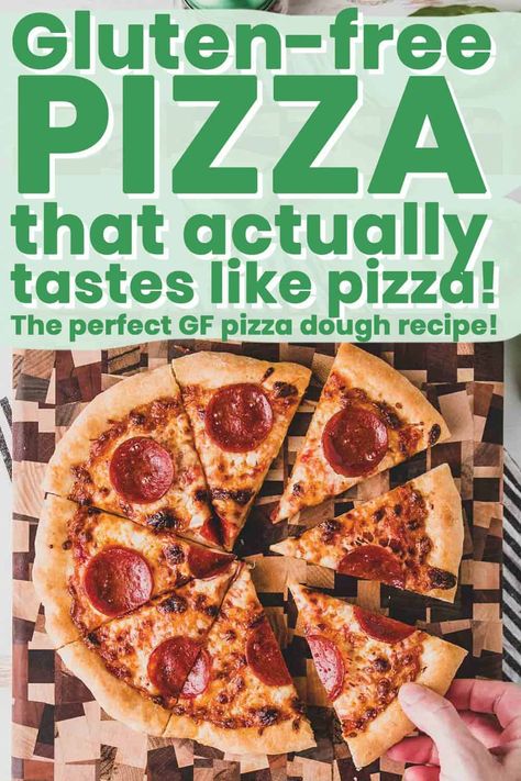 Do you wish you could have a gluten-free pizza that actually tastes like pizza? Now you can! Learn how to make the best gluten-free pizza right at home! All my tips and tricks and a special flour (Caputo Fioreglut) yield the perfect gluten-free pizza! Gf Pizza Dough Recipe, Gluten Free Pizza Dough Recipe, Gluten Free Pizza Crust Recipe, Pizza Gluten Free, Gluten Free Pizza Recipes, Gluten Free Pizza Dough, Gluten Free Brands, Gluten Free Pizza Crust, Gluten Free Recipes Bread