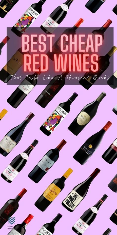 The benefits of drinking red wine in moderation have been well documented and continue to be researched. Improvements in memory, muscle strength, and the cardiovascular system are just a few of the perks that come with enjoying the occasional glass of Merlot or Cabernet. Here is our list of the best cheap red wines whose quality outweighs their price tags. sweet cheap red wine | good cheap red wine | cheap red wine brands Good Red Wine, Wine Lover Quotes, Sweet Red Wines, Best Red Wine, Red Wines, Cheap Wine, Cherry Cola, Wine Brands, French Wine