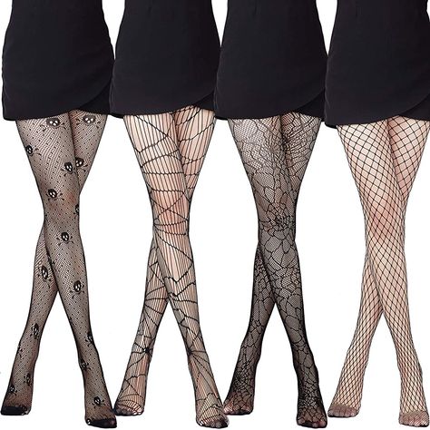 Spider Web Tights, Goth Tights, Spider Skeleton, Junko Enoshima, Dark Clothes, Gay Outfit, Fishnet Tights, Fishnet Stockings, Halloween Spider