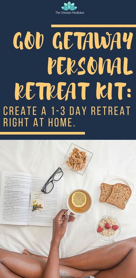 God Getaway Personal Retreat Kit: Create a 1-3 day retreat right at home. Personal Retreat Ideas, At Home Retreat, Womens Retreat Themes, Retreat Planning, Retreat Activities, Retreat Themes, Christian Retreat, Mindfulness Retreat, Christian Yoga