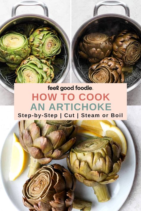 Steaming Artichokes On Stove, Steamed Artichokes How To Cook, How To Make An Artichoke, How To Cook Artichokes Boil, How To Steam Artichokes, Artichoke Recipes Steamed, Artichoke Recipes Boiled, Artichokes How To Cook, How To Cook An Artichoke