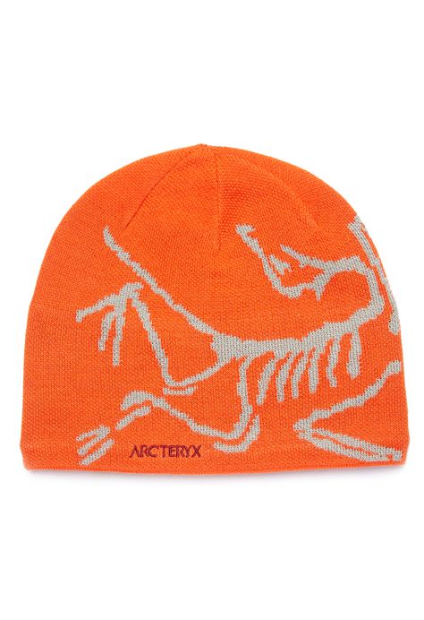 Arc'teryx Bird Head Toque Beanie Orange Arcteryx Beanie, Arcteryx Beanie, Snow Season, Bird Head, Modern Brands, Bird Logo, Functional Clothing, Bird Logos, Long Wool Coat