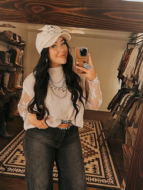 Brianna Purvis's Amazon Page Womens Western Fall Outfits, Bandana Western Outfit, Western Sweater Dress Outfits, Country Winter Concert Outfit, Cute Comfy Western Outfits, Fancy Western Outfits Dresses, Western Elegant Outfits, Cowgirl Boots Winter Outfit, Western Sweater Vest Outfit