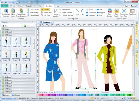 Fashion Design Program Digital Fashion Sketch, Fashion Design Software, Fashion Design Process, Fashion District Los Angeles, Computer Aided Design, Entrepreneur Fashion, Easy Dress, Free Fashion, Patterns Design