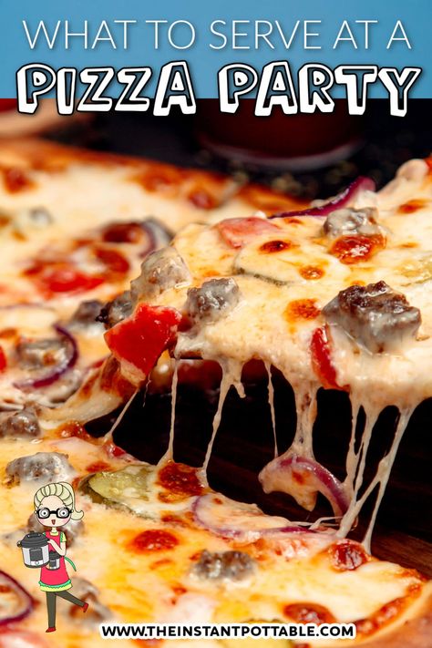 What To Serve With Pizza, Pizza Side Dishes, Pizza Sides, Party Side Dishes, Quick Family Dinners, Pizza Cake, Making Homemade Pizza, Chafing Dishes, Easy Pizza