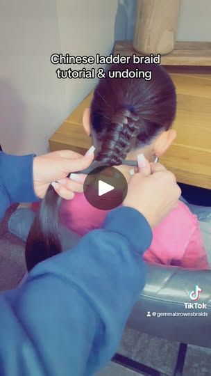 Chinese Ladder Braid, Ladder Braid Tutorial, Ladder Braid, Braid Tutorial, Hair Clothes, Clothes Ideas, Braids, Hairstyles, Hair Styles