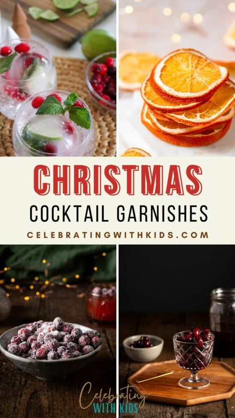 Looking to impress your holiday guests? Try out these creative Christmas cocktail garnishes for a festive beverage twist! Holiday Drink Garnish, Christmas Cocktail Station, Christmas Drink Garnish Ideas, Christmas Drink Garnish, Christmas Cocktail Garnish Ideas, Creative Christmas Cocktails, Christmas Garnish, Cocktail Garnish Ideas Creative, Cocktail Garnish Ideas