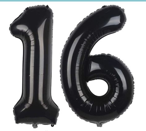 Birthday Number Balloons, Kids Party Balloons, Black Party Decorations, 16th Birthday Decorations, 16th Anniversary, Anniversary Party Decorations, Paper Flower Decor, Happy Birthday Balloons, Blue Birthday