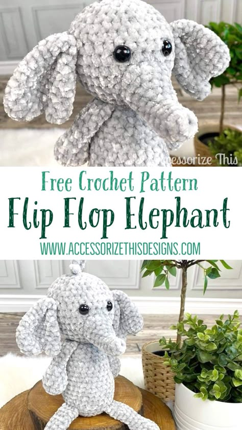 Floppy Animal Crochet Pattern, Crochet Simple Stuffed Animals, Crochet Stuffed Elephant Free Patterns, Crochet Floppy Animals, Easy Crochet Elephant Pattern Free, Chunky Elephant Crochet Pattern Free, Amigurumi Elephant Patterns – Free Amigurumi Crochet, Crochet Elephant Free Patterns, Crochet Elephant Ears Pattern Free