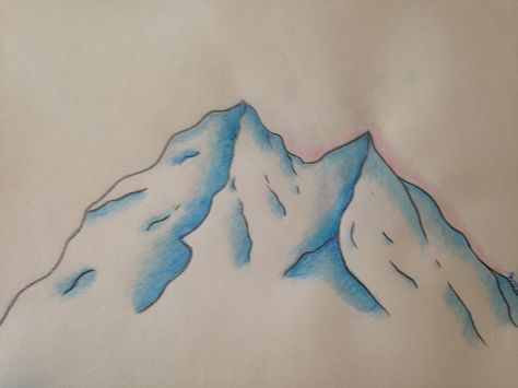 Iceberg drawing using prisma colour pencils and rubbing alcohol Iceberg Sketch, Glacier Drawing, Iceberg Drawing, Rubbing Alcohol, Bird Art, Ink Drawing, Mother Nature, Colored Pencils, Watercolor Tattoo