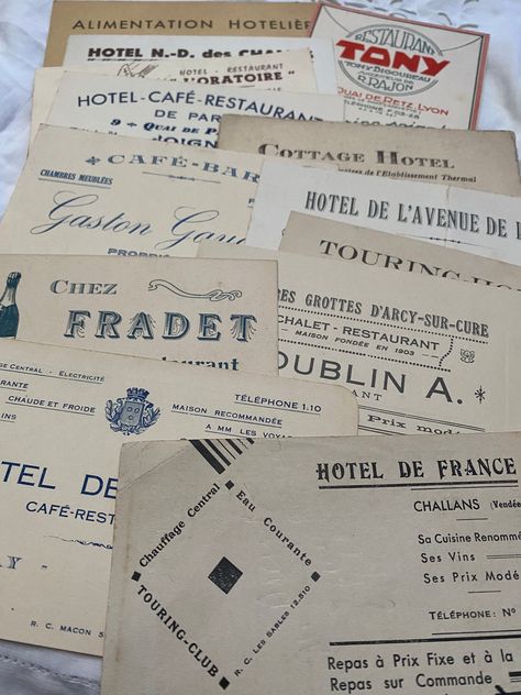 French Hotel, Vintage Hotel, Vintage Papers, Vintage Hotels, French History, Love French, Collage Paper, Paper Ephemera, Paper Collage