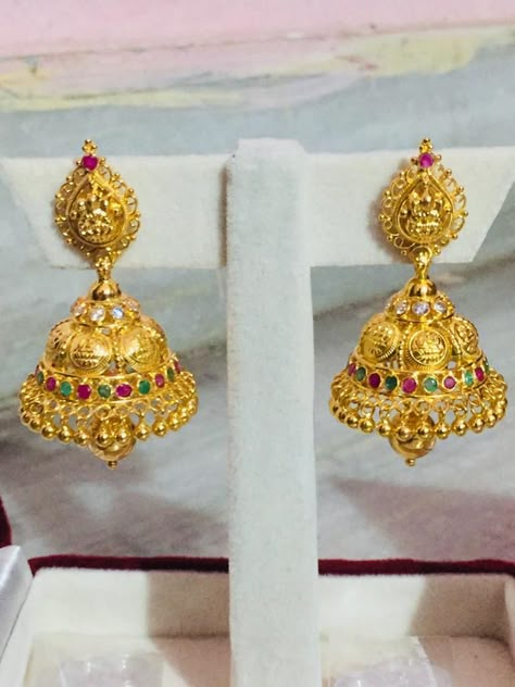 Jimmikki Kammal Design, 8grams Gold Earrings Buttalu, Ear Rings Buttalu Gold, Latest Jhumka Designs Gold 10 Grams, Kammalu Buttalu Gold, Buttalu Earrings Gold Bridal, Jumkas Gold, Buttalu Earrings Gold, Gold Buttalu