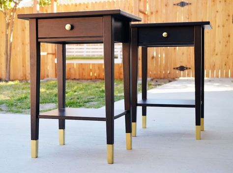 DIY Hemnes Side Table Hack Hemnes Side Table, Ikea Hemnes Nightstand, Hemnes Bedside Table, Hemnes Nightstand, Peacock Room, Nightstand Makeover, Table Ikea, Guest Bedroom Decor, Ikea Hemnes