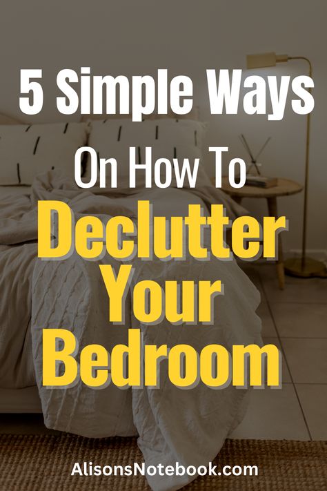 Decluttering Bedroom, How To Declutter Your Bedroom, Bedroom Declutter, Start Decluttering, Decluttering Hacks, Declutter Bedroom, Declutter Checklist, Clutter Solutions, Decluttering Inspiration