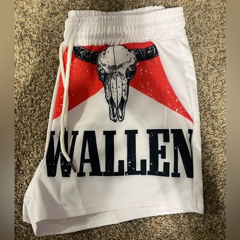 Super Cute Morgan Wallen Shorts! These Run A Little Small These Would Be Perfect For Working Out, Sleepwear, Casual, Or Boat! All Morgan Wallen Fans Need These!!! Morgan Wallen Crocs, Morgan Wallen Pics, Morgan Wallen Decor, Morgan Wallen Merch, Morgan Wallen Hoodie Ideas, Morgan Wallen Stuff, Morgan Wallen Poster, Morgan Wallen Sweatshirt Cricut, Country Shorts