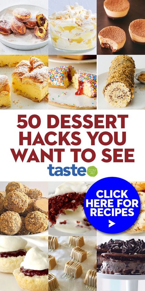 Viral Recipes Desserts, Top Rated Dessert Recipes Of All Time, Cheap Deserts Ideas, Desert Hacks, Aussie Recipes, Australian Desserts, Cake Bundt, Dessert Hacks, Canadian Cuisine