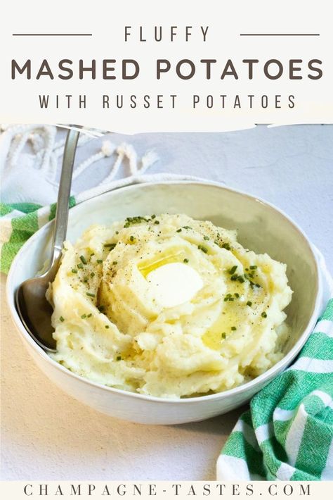 Creamed Turkey Over Mashed Potatoes, Russet Mashed Potato Recipes, Homemade Mashed Potatoes Russet, Russet Potato Mashed Potatoes, Mashed Potatoes Russet Recipe, Best Russet Mashed Potatoes, Mashed Potatoes With Russet Potatoes, Mash Potato Recipe, Idaho Mashed Potatoes Recipes