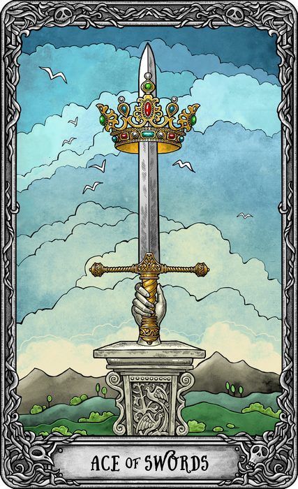 Tarot Study, Dark Mansion, Kartu Tarot, Ace Of Swords, Swords Tarot, The Darkest Minds, Tarot Cards Art, Minor Arcana, Tarot Art