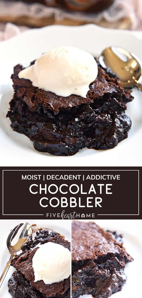 Chocolate Cobbler Recipe, Cobbler Easy, Chocolate Cobbler, Easy Chocolate Desserts, Cobbler Recipe, Warm Chocolate, Oreo Dessert, Moist Chocolate Cake, Chocolate Dessert Recipes