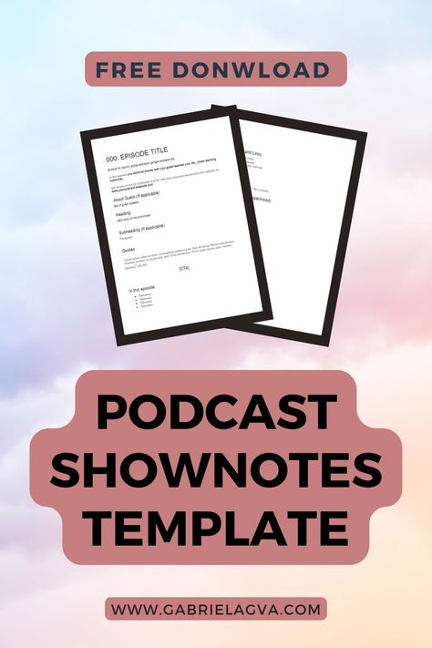 Use this customizable FREE template to write enticing shownotes for your podcast, SEO friendly, Keyword Friendly. Perfect for the poscarter in the making, new or experienced podcaster, or virtual assistants. #podcast #coaches #virtual assistant #copywriting Podcast Template, Virtual Assistant, Podcast, The Internet, Coaching, Keep Calm Artwork, Internet, Writing, Quotes