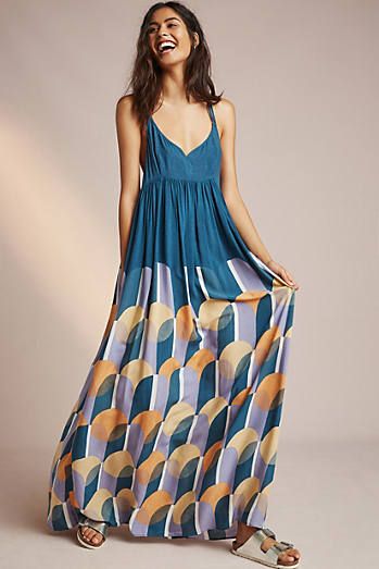 Setting Sun Maxi Dress Anthropologie Maxi Dress, Eyelet Maxi Dress, Embroidered Maxi Dress, Setting Sun, Silk Maxi Dress, Maxi Knit Dress, Tiered Maxi Dress, Ruffled Maxi Dress, Maxi Wrap Dress