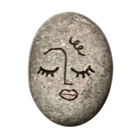 Rock art with cute face Funny Rocks, Funny Rock, Gray Rock, Cute Face, Rock Face, Worry Stones, Human Face, Painted Rock, Fun Ideas