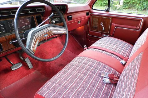 1982 Ford F150, Ford F150 Interior, Bill Of Sale Car, Ford Interior, Bill Of Sale, Barrett Jackson Auction, Farm Trucks, State Farm, Car Upholstery