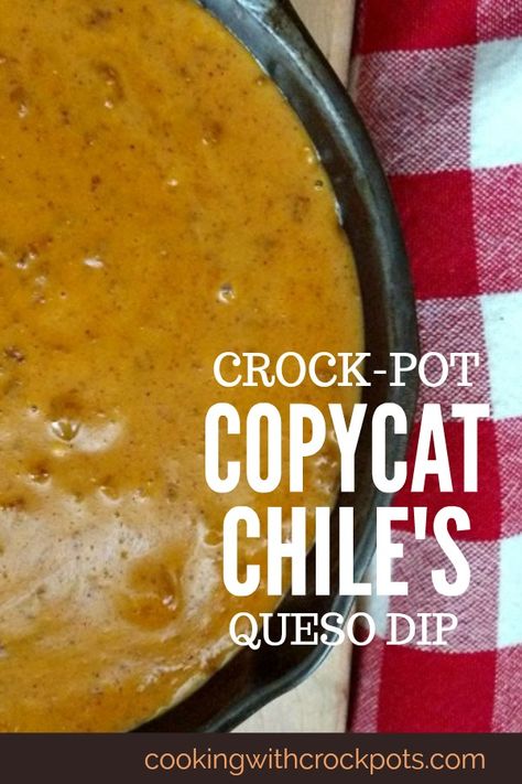 Chilis Queso Dip, Chilis Queso, Chili Queso Dip, Skillet Queso, Chili's Restaurant, Chili Queso, Copycat Chili, Chilies Restaurant, Football Foods