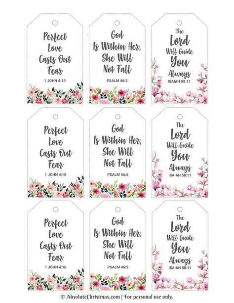 Free Printable Bible Verse Gift Tags Printable Bible Verses Free, Free Christian Printables, Free Scripture Printables, Love And Faith, Bee Printables, Gift Tag Design, Free Printable Gifts, Bible Verse Gifts, Free Printable Gift Tags